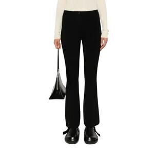 Theory Pants Flared Full Length Crepe Knit black size Large L